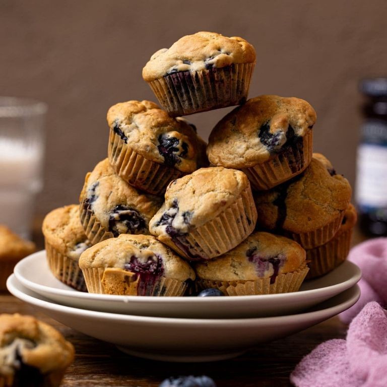 Acai Powder Muffins with Blueberries