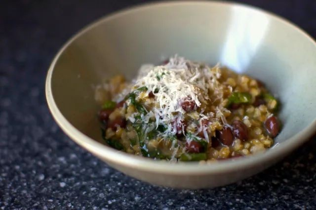 Adzuki Bean and Spinach Risotto