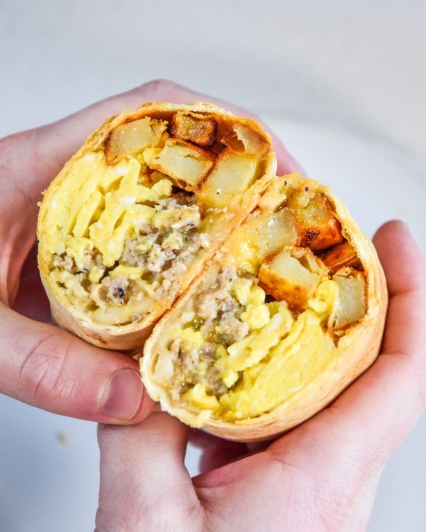 Air Fryer Breakfast Burritos