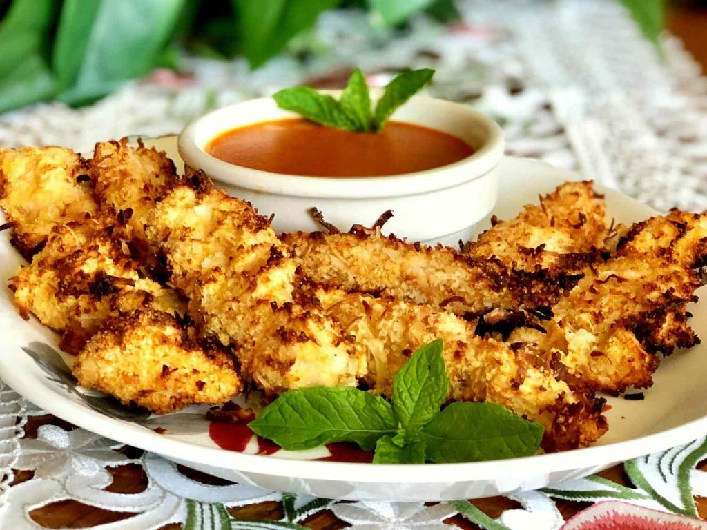 Air Fryer Coconut-Crusted Chicken Strips