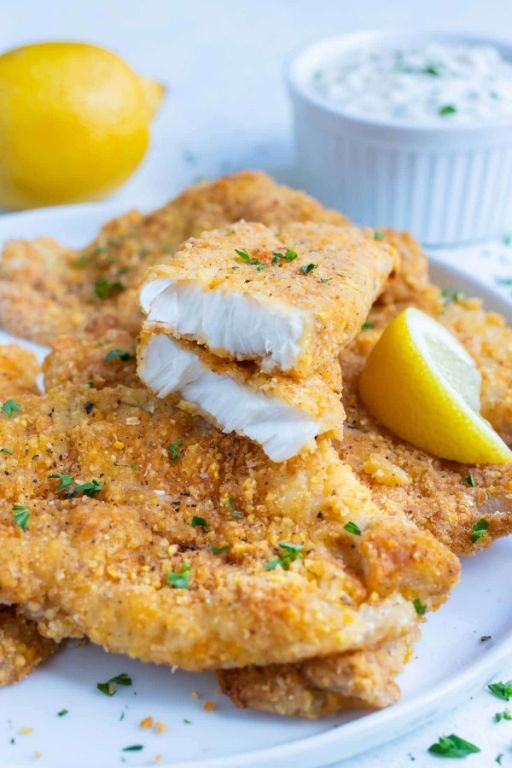 Air Fryer Cornmeal-Crusted Haddock