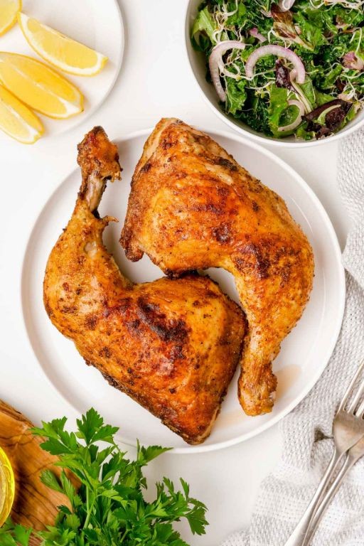 Air Fryer Herb-Roasted Chicken Quarters