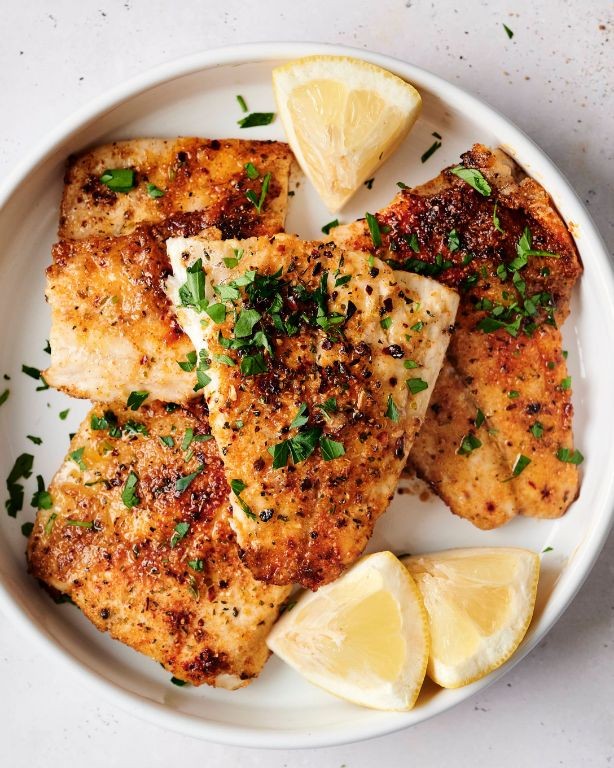 Air Fryer Mahi Mahi with Lemon Garlic Butter