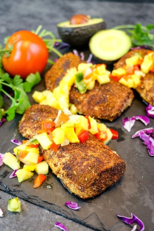 Air Fryer Mahi Mahi with Pineapple Salsa