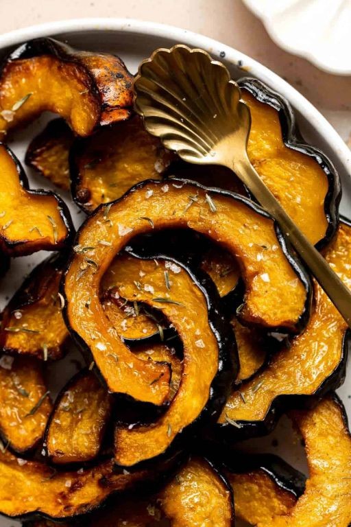 Air Fryer Maple Roasted Acorn Squash