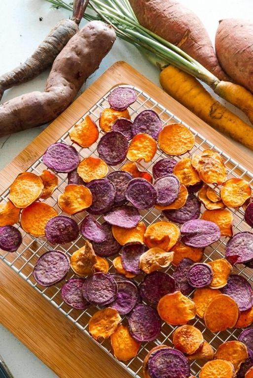 Air Fryer Rainbow Veggie Chips
