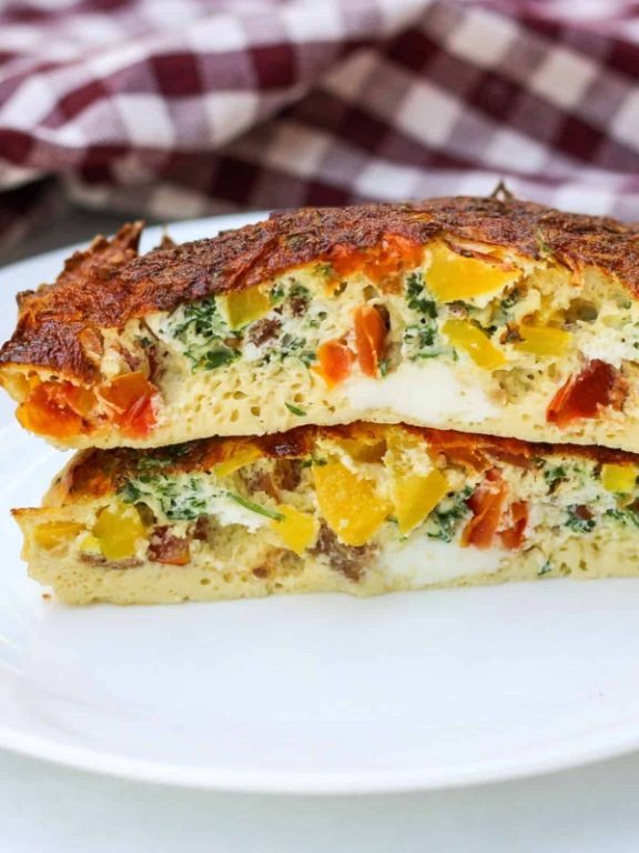 Air Fryer Veggie Omelet
