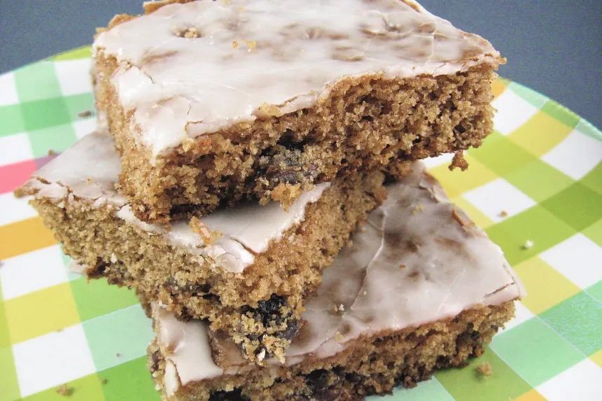 Almond Butter Raisin Sheet Cake