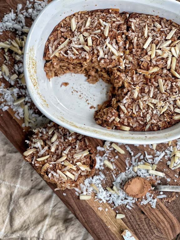 Almond Joy Oatmeal Cake