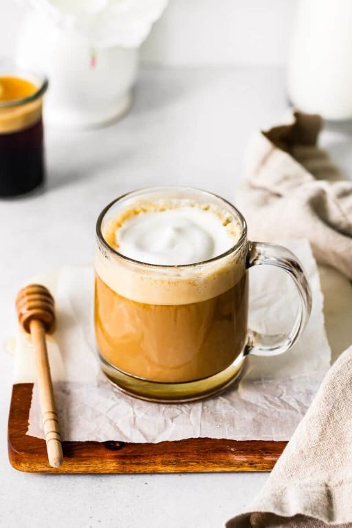 Almond Milk Caffè Macchiato with Honey