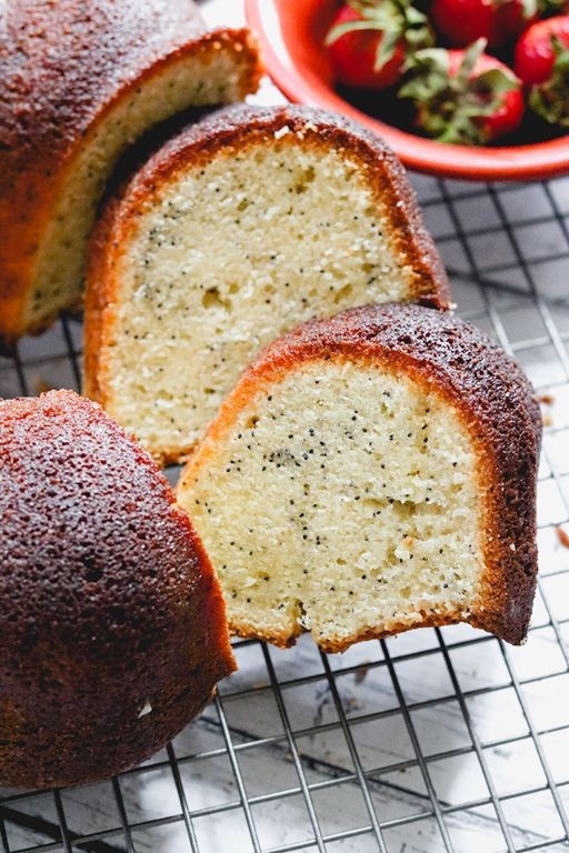 Almond Poppy Seed Pound Cake