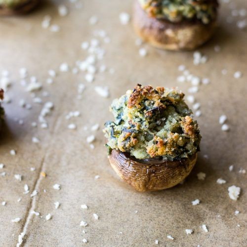 Alouette Cheese and Spinach Stuffed Mushrooms