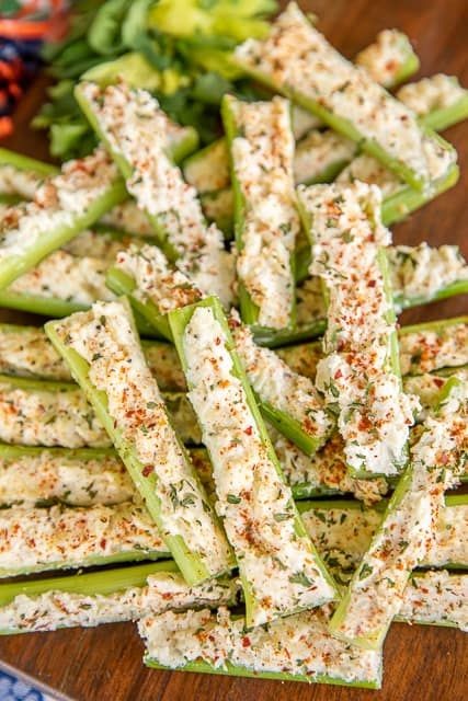 Alouette Cheese and Walnut-Stuffed Celery