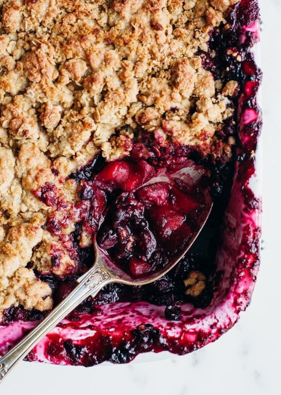 Apple Berry Cobbler with Mixed Berries
