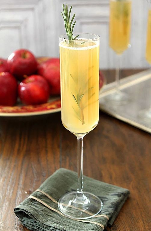 Apple Cider Bellini with Prosecco