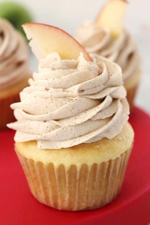 Apple Cinnamon Cupcakes with Brown Sugar Frosting