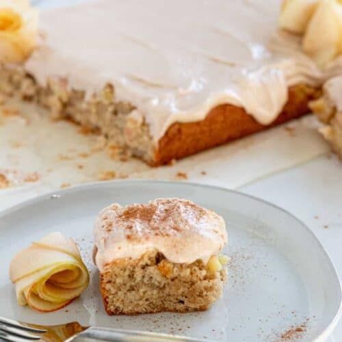Apple Cinnamon Sourdough Sheet Cake