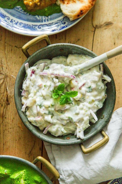 Apple Raita with Cucumber and Mint
