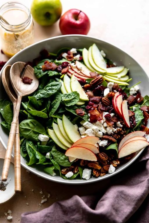 Apple Walnut Lettuce Salad with Maple Vinaigrette