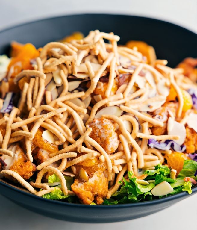 Applebee’s-Inspired Asian Chicken Salad with Chow Mein Noodles