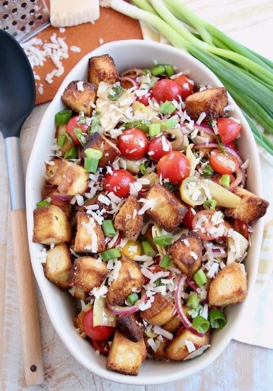 Artichoke and Parmesan Panzanella Salad