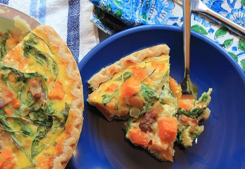 Arugula and Bacon Quiche