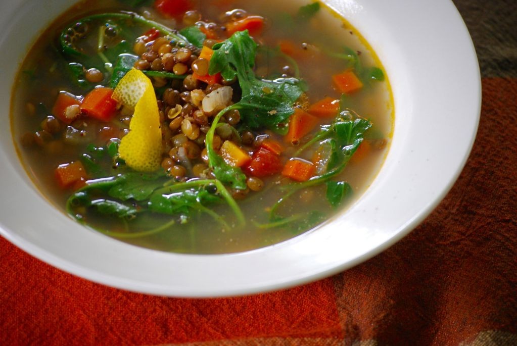 Arugula and Lentil Soup