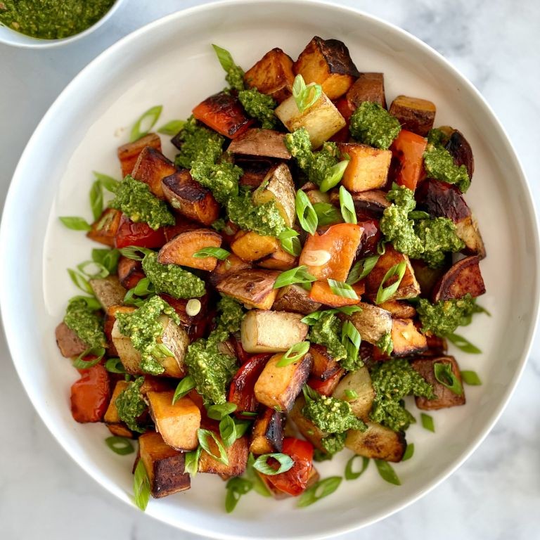 Arugula and Sweet Potato Hash