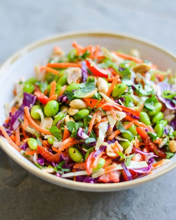 Asian Slaw with Peanut Dressing
