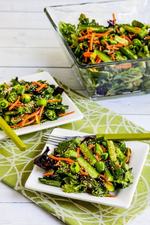 Asian-Inspired Low Carb Salad with Sesame Dressing