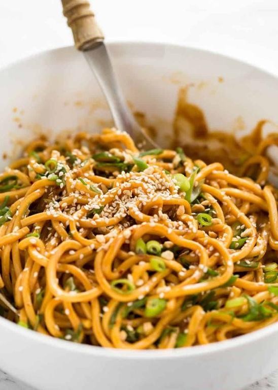 Asian-Inspired Sesame Egg Noodles