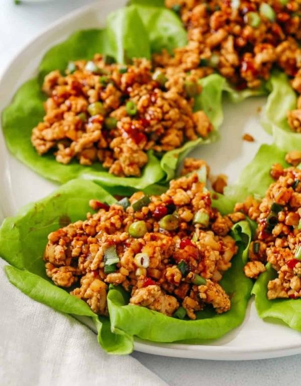 Asian-Inspired Turkey Lettuce Wraps