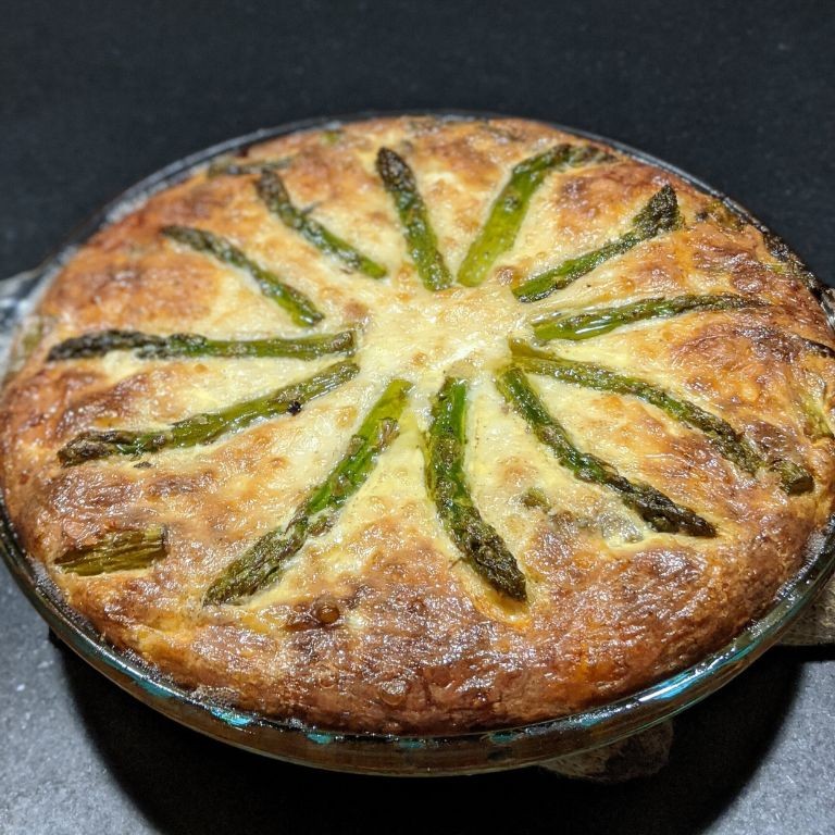 Asparagus and Mushroom Keto Quiche