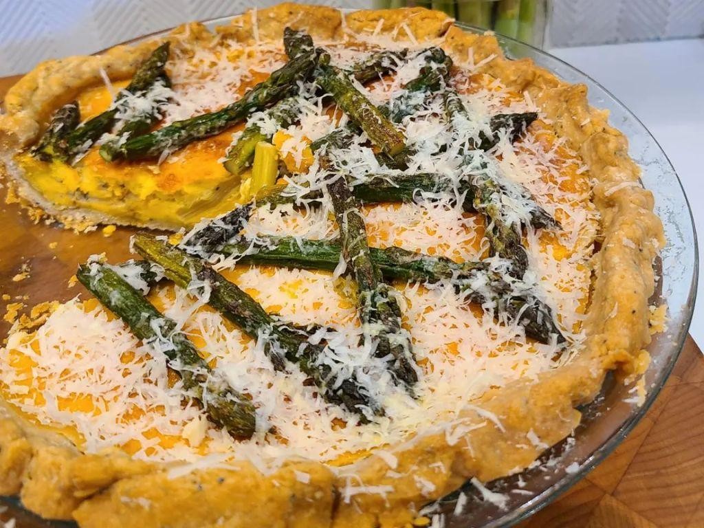 Asparagus and Parmesan Quiche