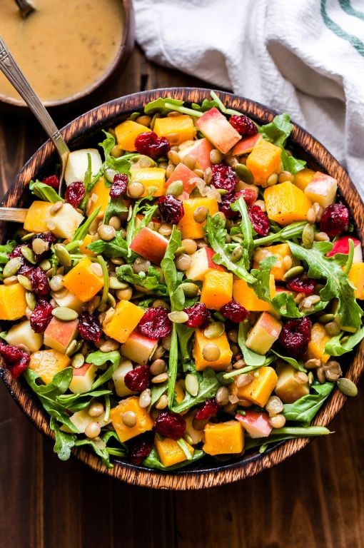 Autumn Harvest Lentil Bowl with Butternut Squash