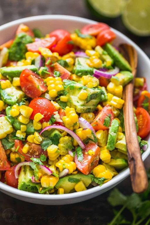 Avocado Corn Salad with Lime Dressing
