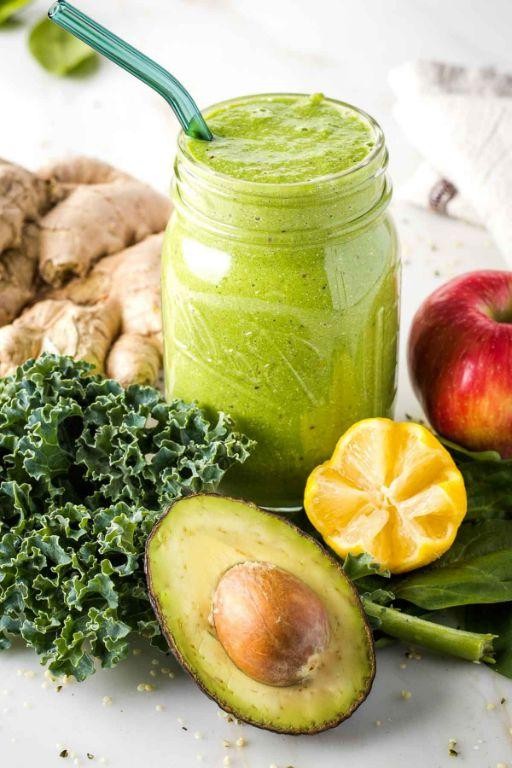 Avocado Kale Apple Smoothie