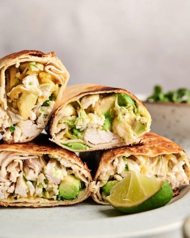 Avocado Lime Chicken Wrap