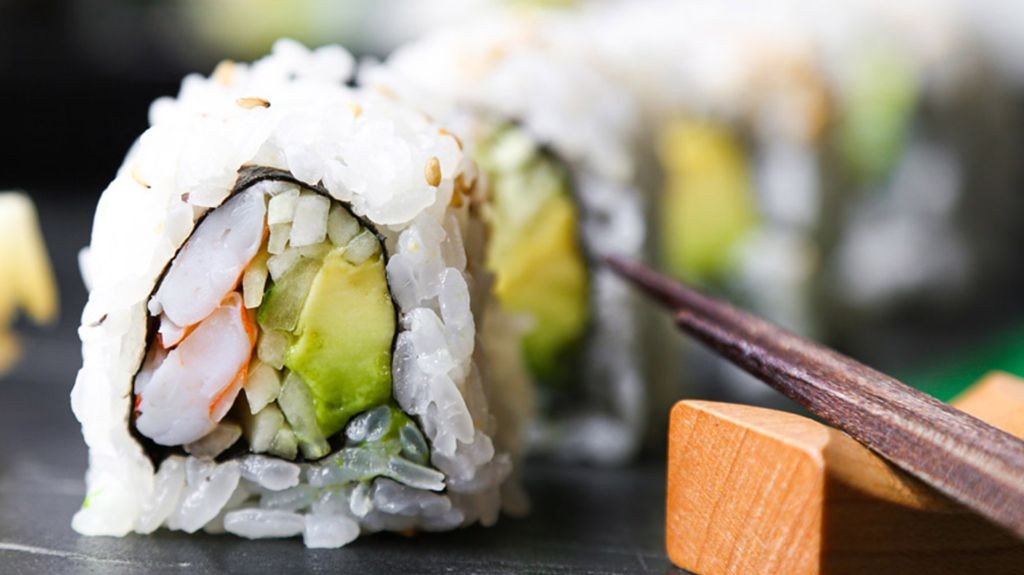 Avocado Shrimp Sushi Rolls