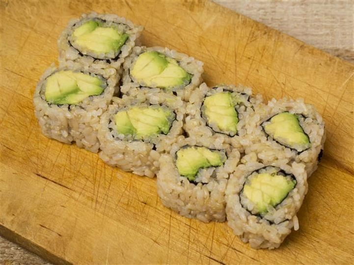 Avocado and Brown Rice Sushi Rolls