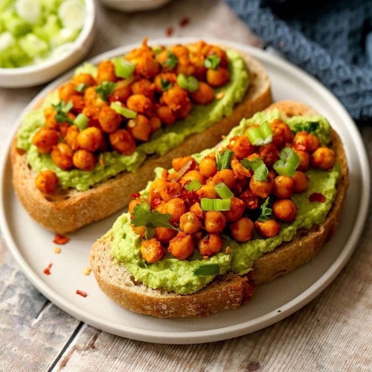 Avocado and Chickpea Toast
