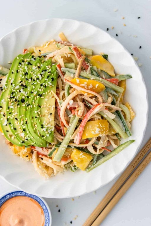 Avocado and Cucumber Kani Salad