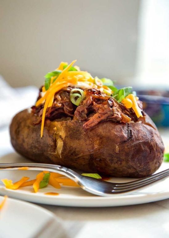 BBQ Beef Stuffed Potatoes