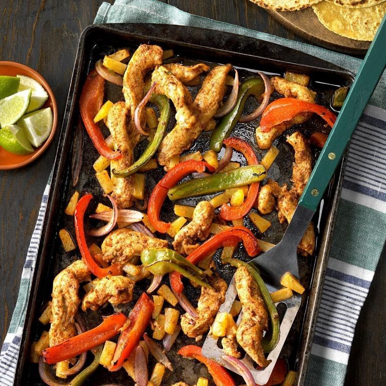 BBQ Chicken Fajitas with Pineapple