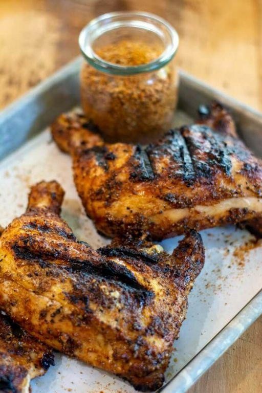 BBQ Rub Seasoned Chicken Quarters