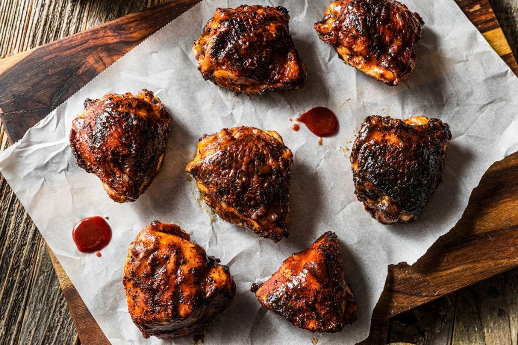 BBQ Smoked Grilled Chicken Thighs