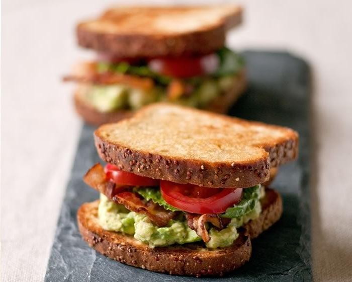BLT Sandwich with Avocado Spread