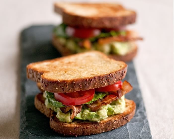 BLT Sandwich with Avocado Spread