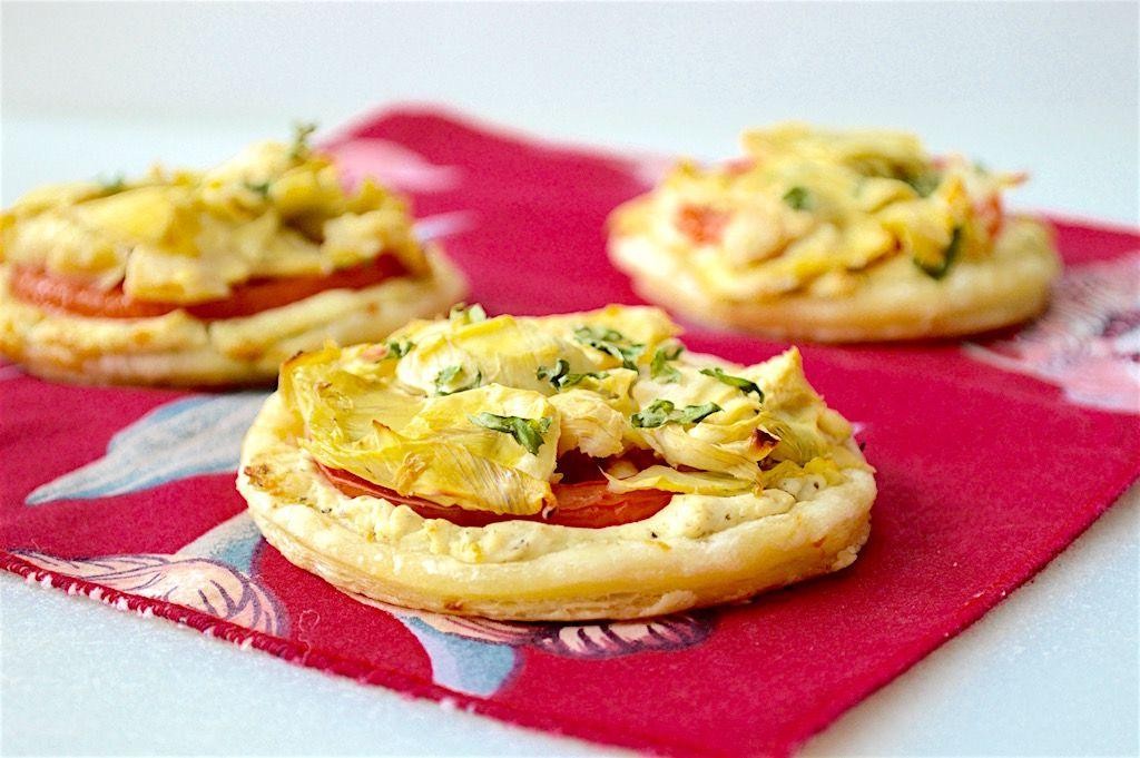Baby Artichoke and Goat Cheese Tart