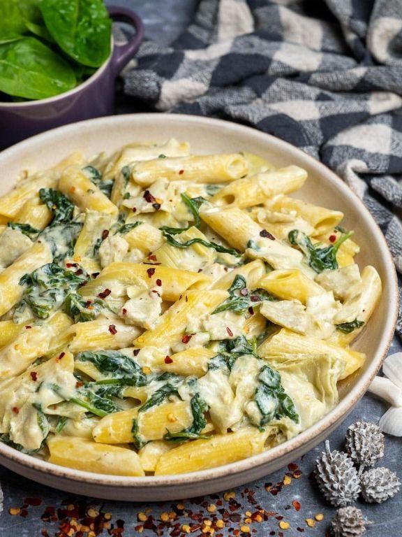 Baby Artichoke and Spinach Pasta